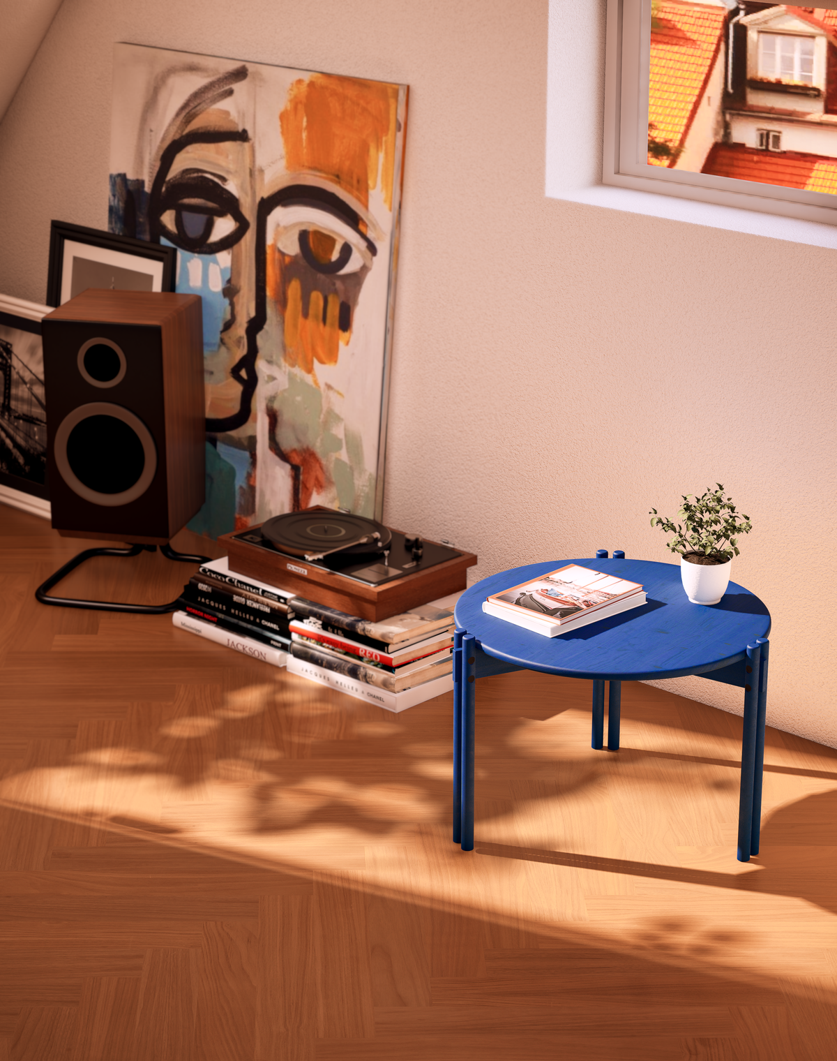 STICKS TABLE HIGH POPPY RED