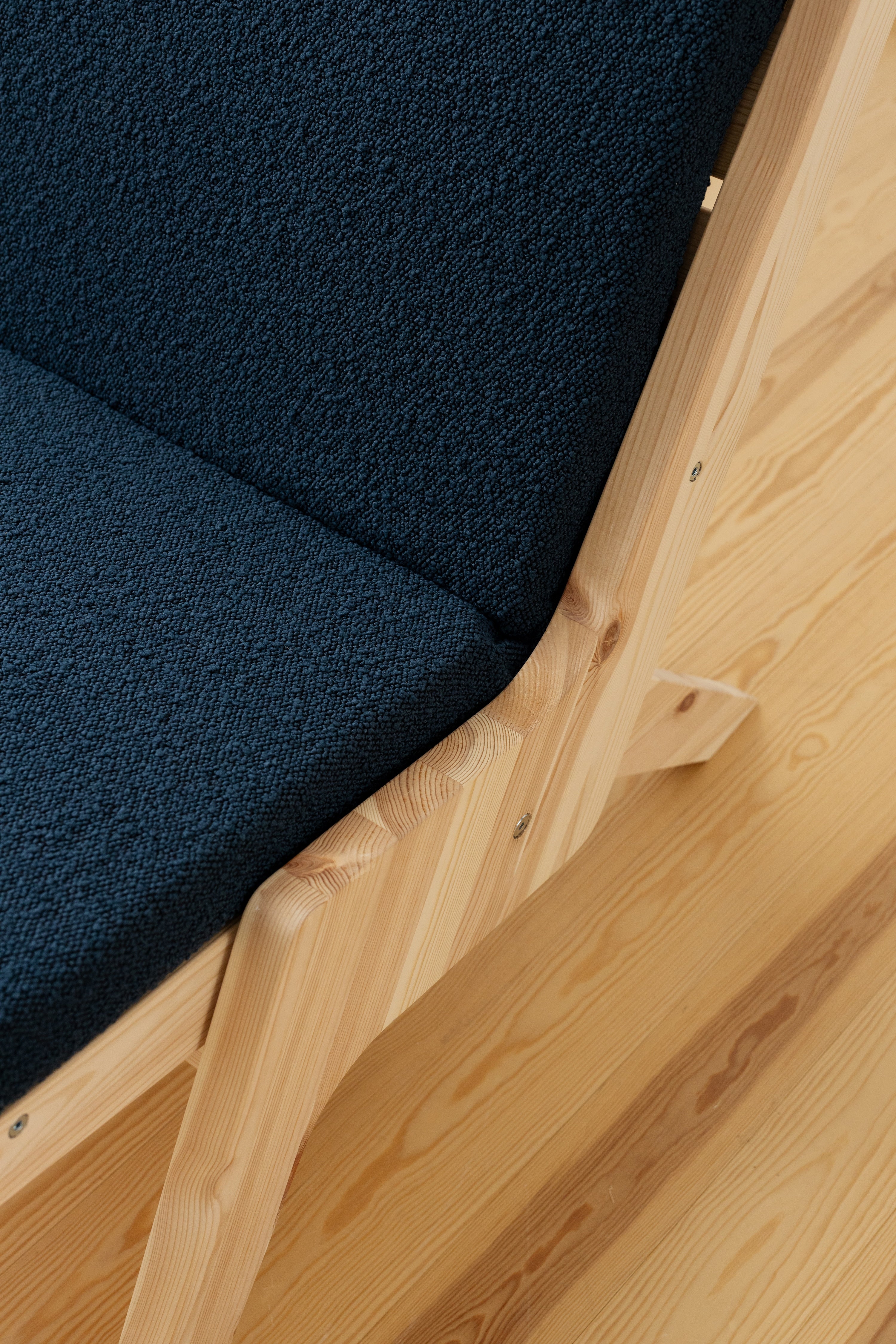 SWAY CHAISE LOUNGE BRUT AVEC MATELAS OXFORD BLEU