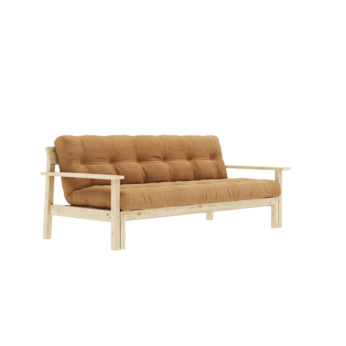 UNWIND CLEAR LACQUERED W. 5-LAYER MIXED MATTRESS FUDGE BROWN