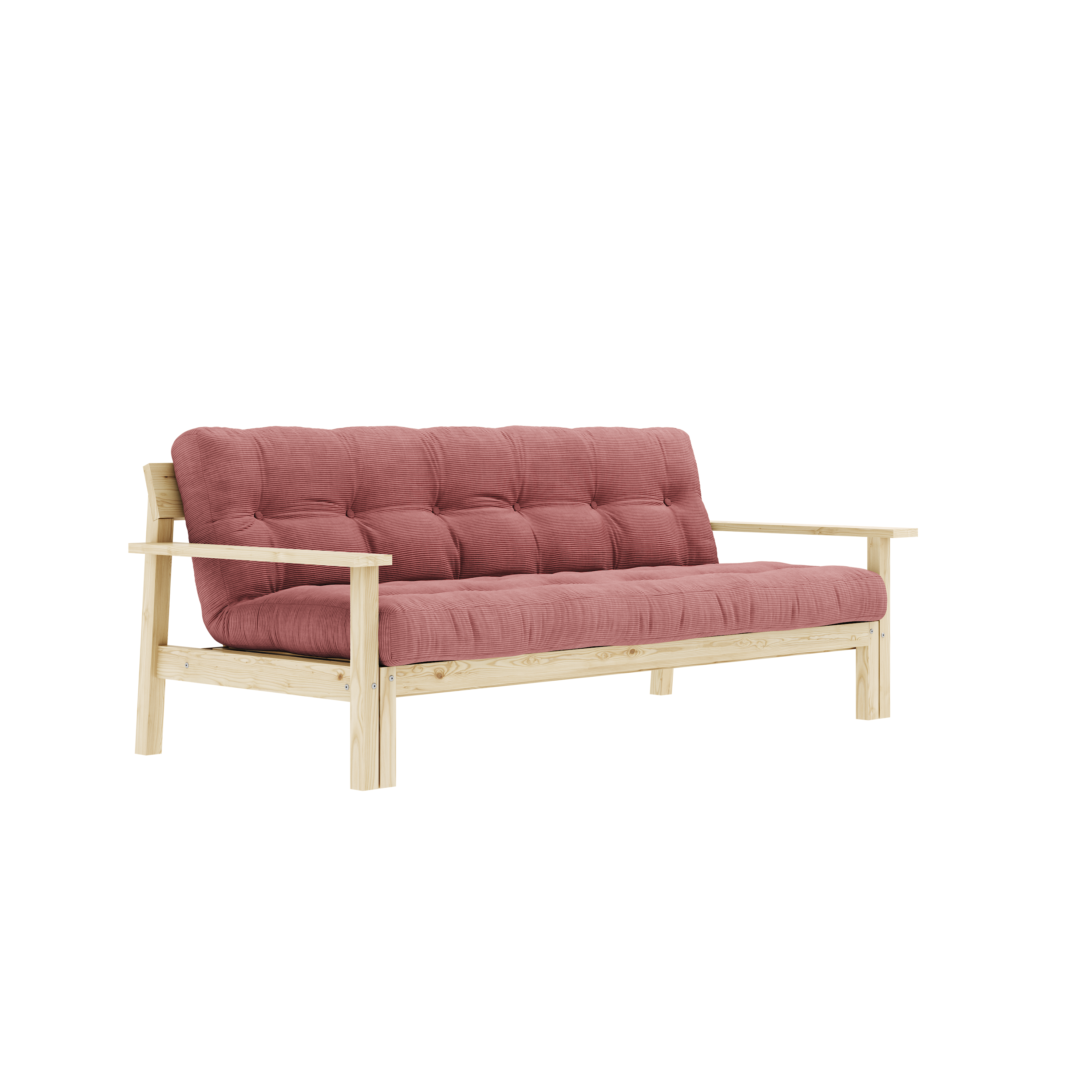 DÉPLOYER LAQUÉ CLAIR AVEC MATELAS MIXTE 5 COUCHES FINI MAT SORBET ROSE