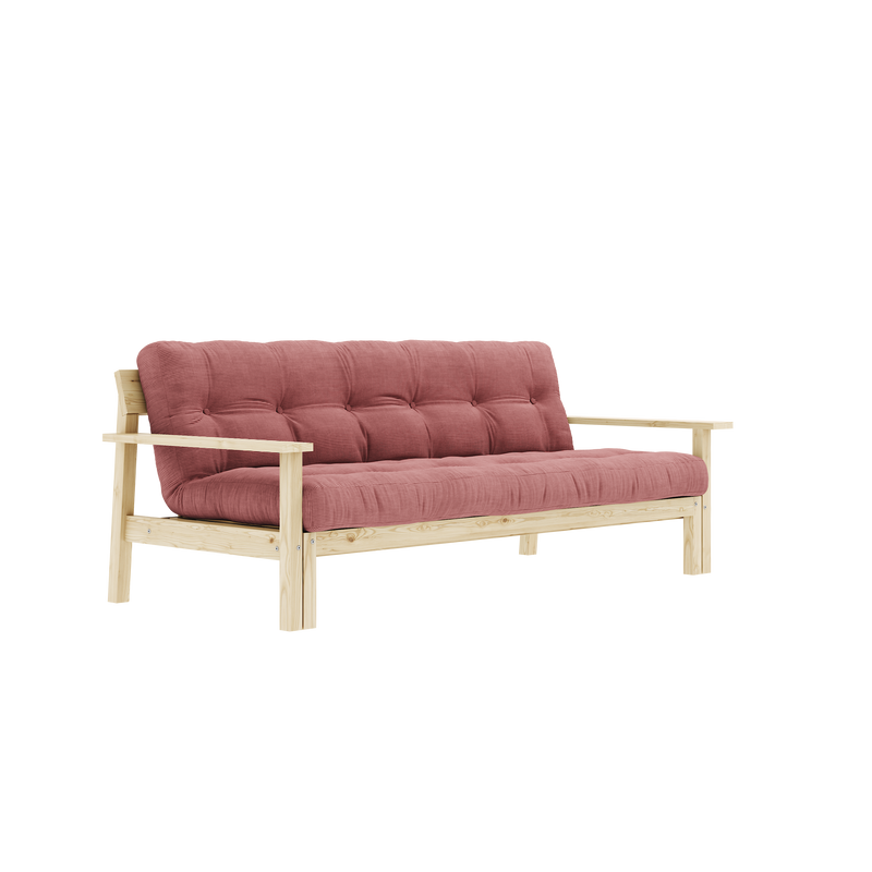 DÉPLOYER LAQUÉ CLAIR AVEC MATELAS MIXTE 5 COUCHES FINI MAT SORBET ROSE