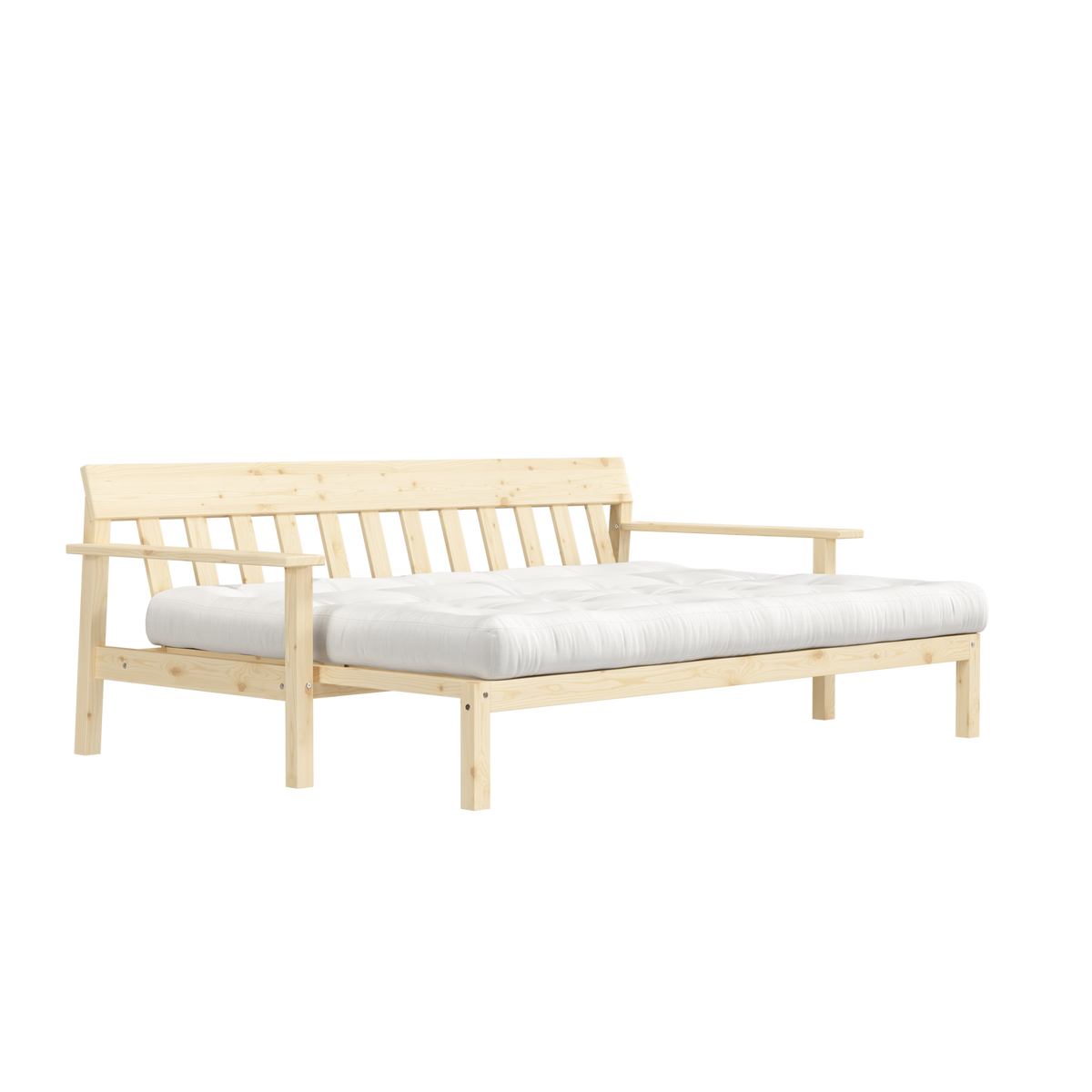 UNWIND CLEAR LACQUERED W. 5-LAYER MIXED MATTRESS NATURAL
