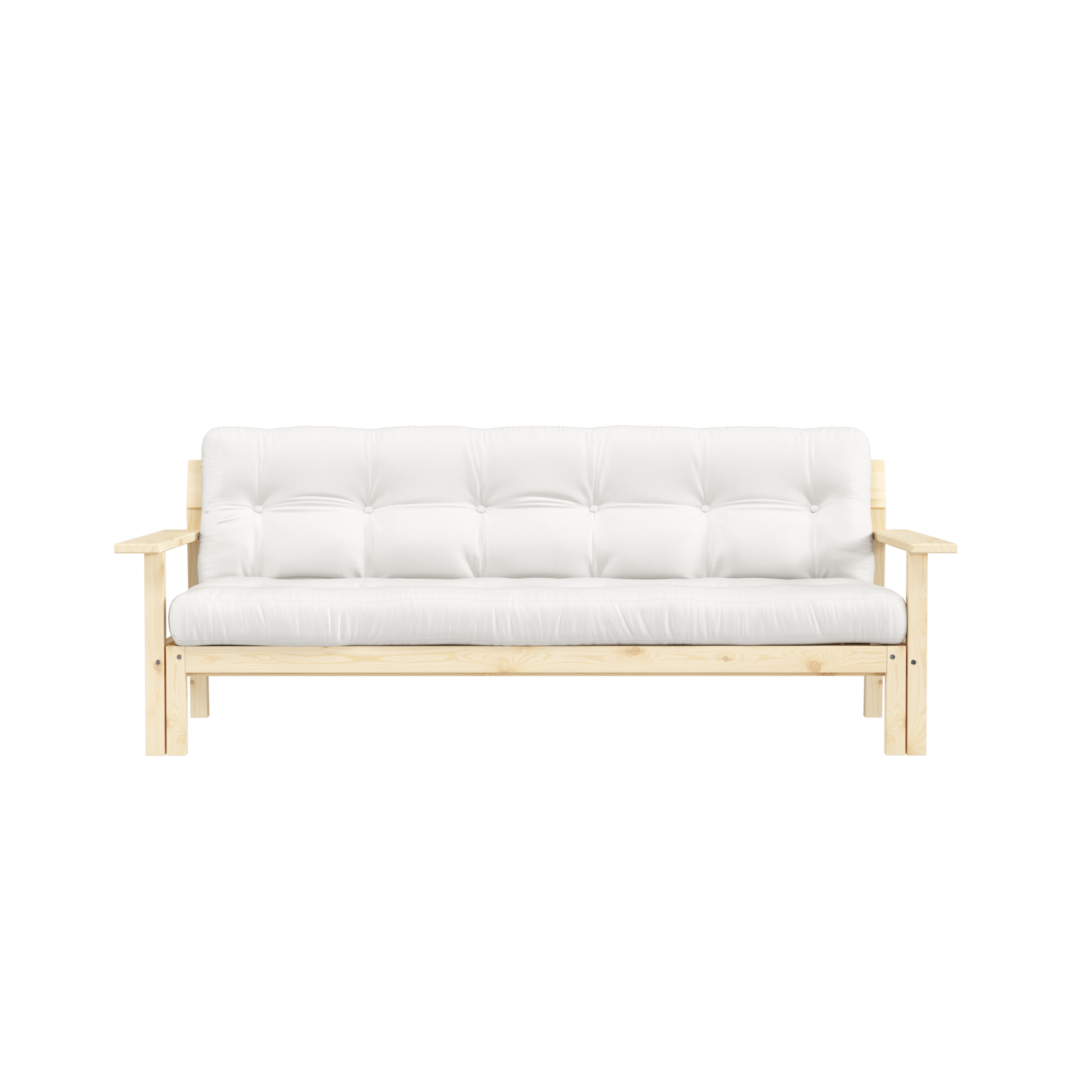 DÉTENDRE VERNI CLAIR AVEC MATELAS MIXTE 5 COUCHES MATTE NATUREL
