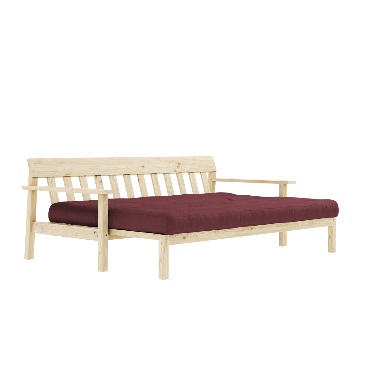UNWIND CLEAR LACQUERED W. 5-LAYER MIXED MATTRESS BORDEAUX