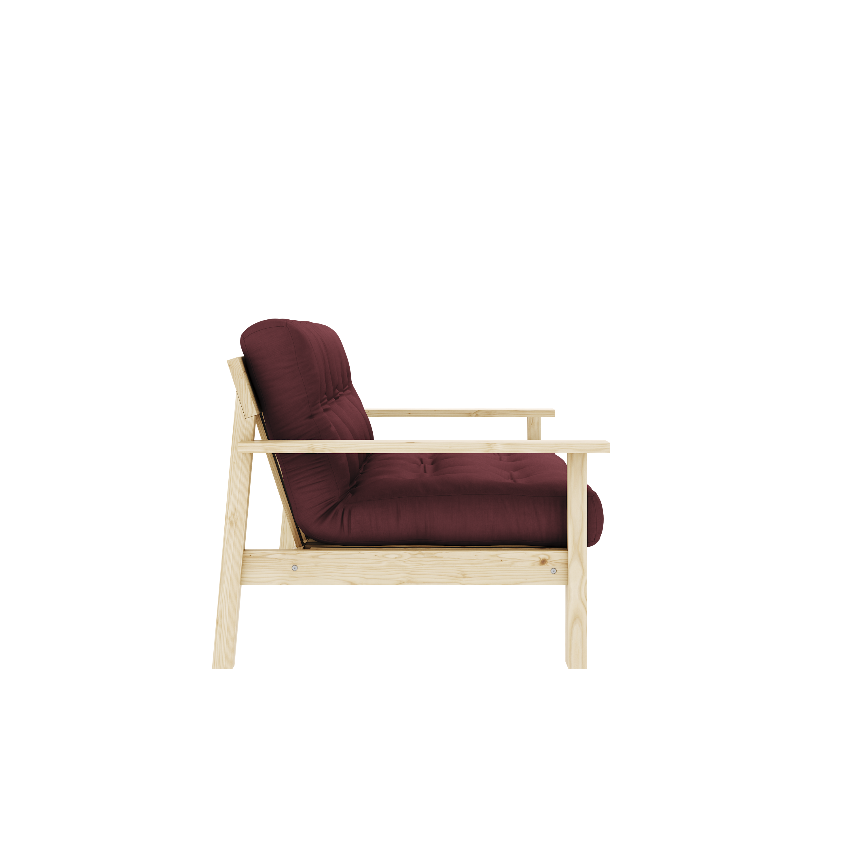 DÉBALLER MATELAS MIXTE 5 COUCHES SATINÉ CLAIR W. LAQUÉ BORDEAUX