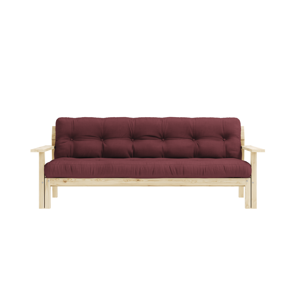 UNWIND CLEAR LACQUERED W. 5-LAYER MIXED MATTRESS BORDEAUX