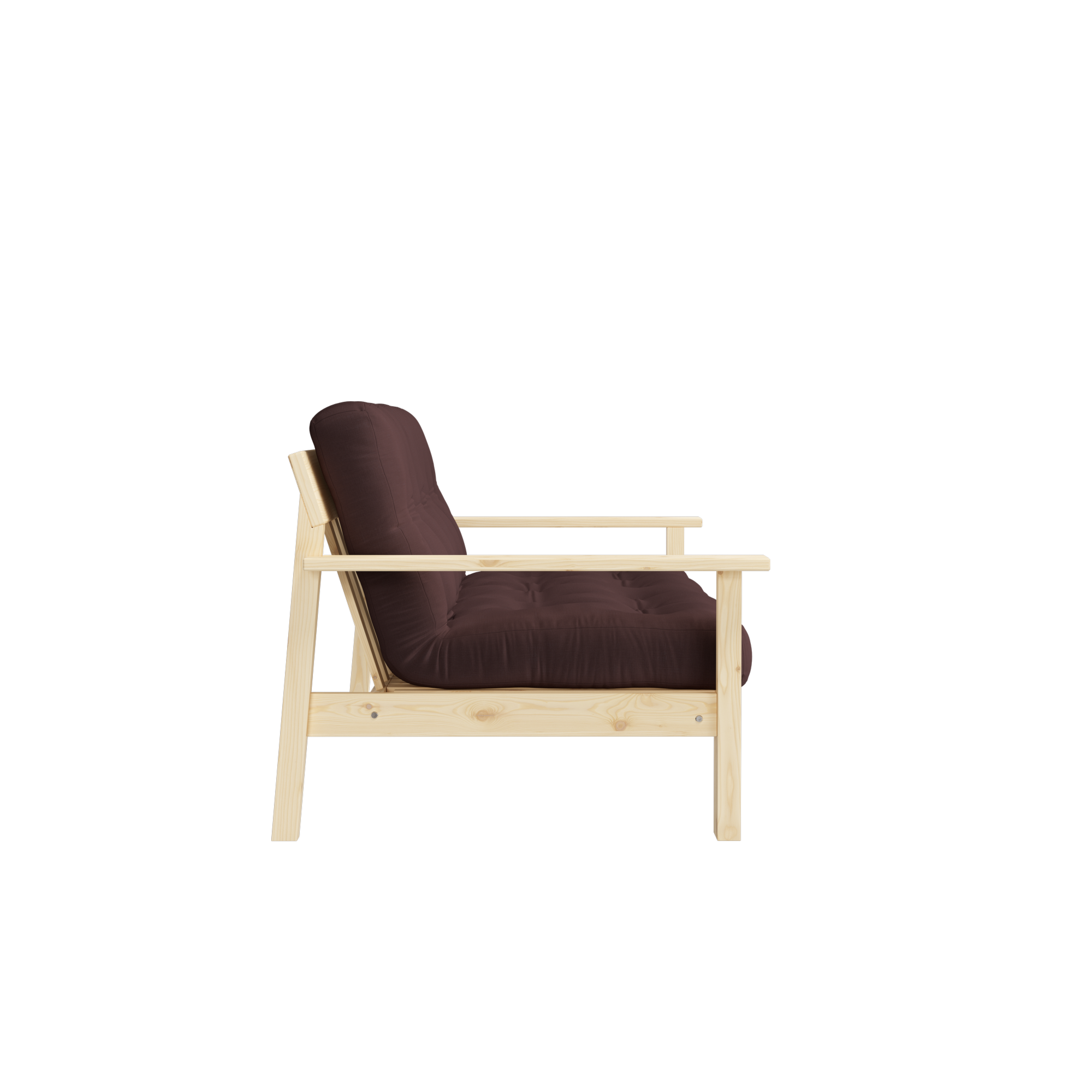 DÉCOUPER LAQUÉ CLAIR AVEC MATELAS MIXTE 5 COUCHES MAT BRUN
