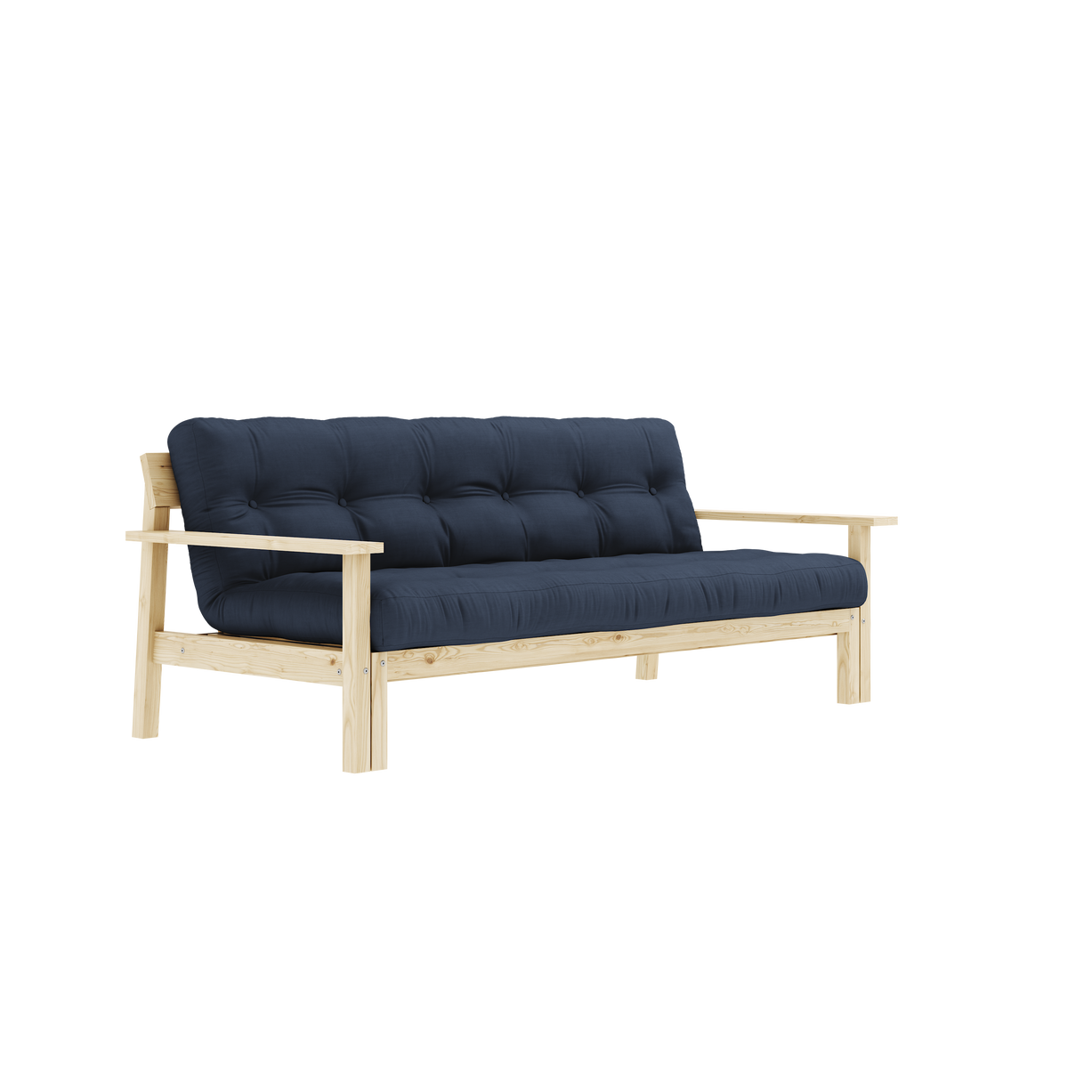 UNWIND CLEAR LACQUERED W. 5-LAYER MIXED MATTRESS NAVY