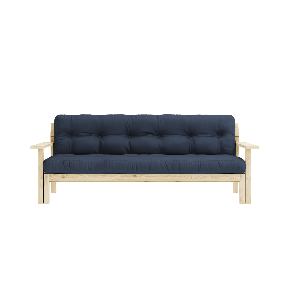 UNWIND CLEAR LACQUERED W. 5-LAYER MIXED MATTRESS NAVY
