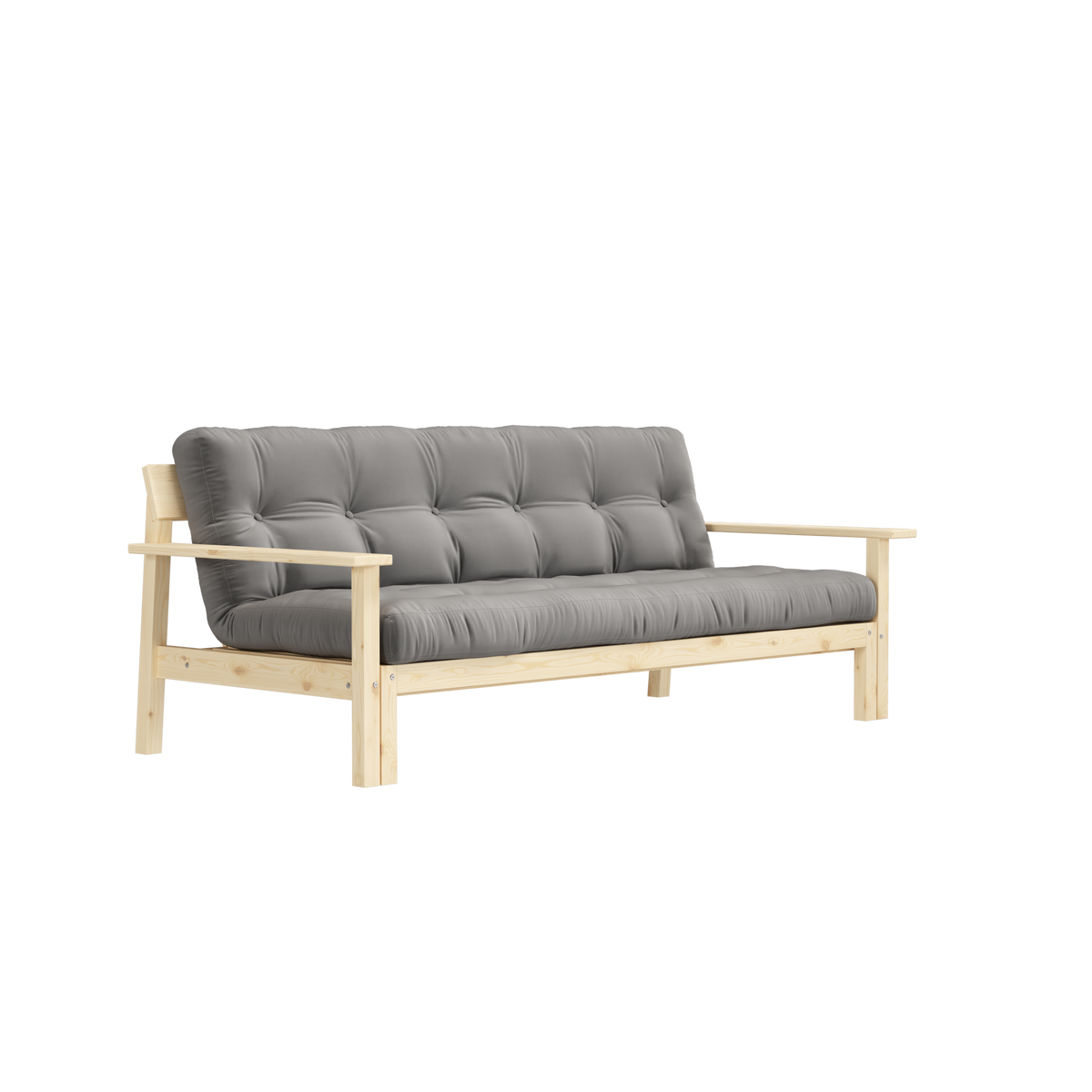UNWIND CLEAR LACQUERED W. 5-LAYER MIXED MATTRESS GREY
