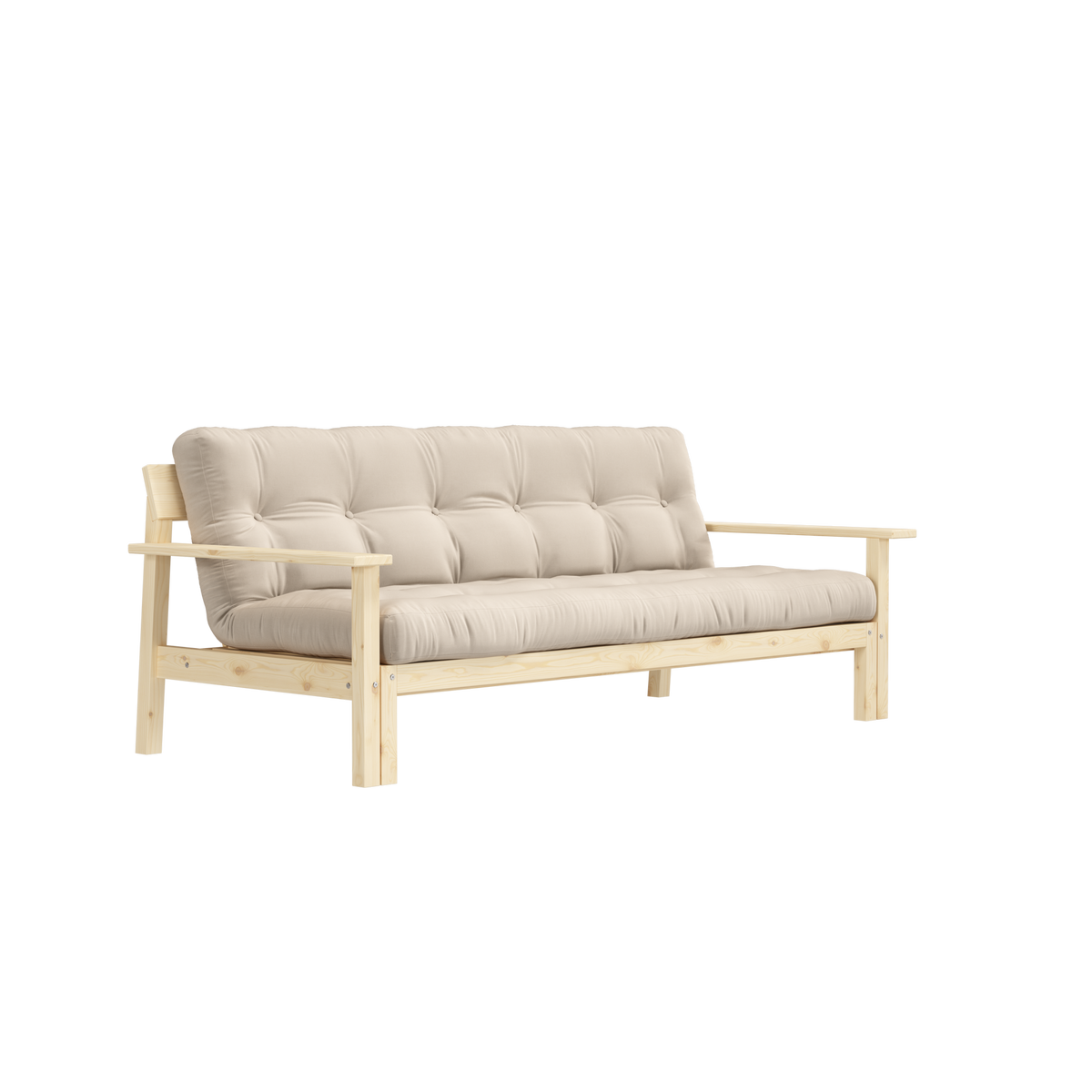 UNWIND CLEAR LACQUERED W. 5-LAYER MIXED MATTRESS BEIGE