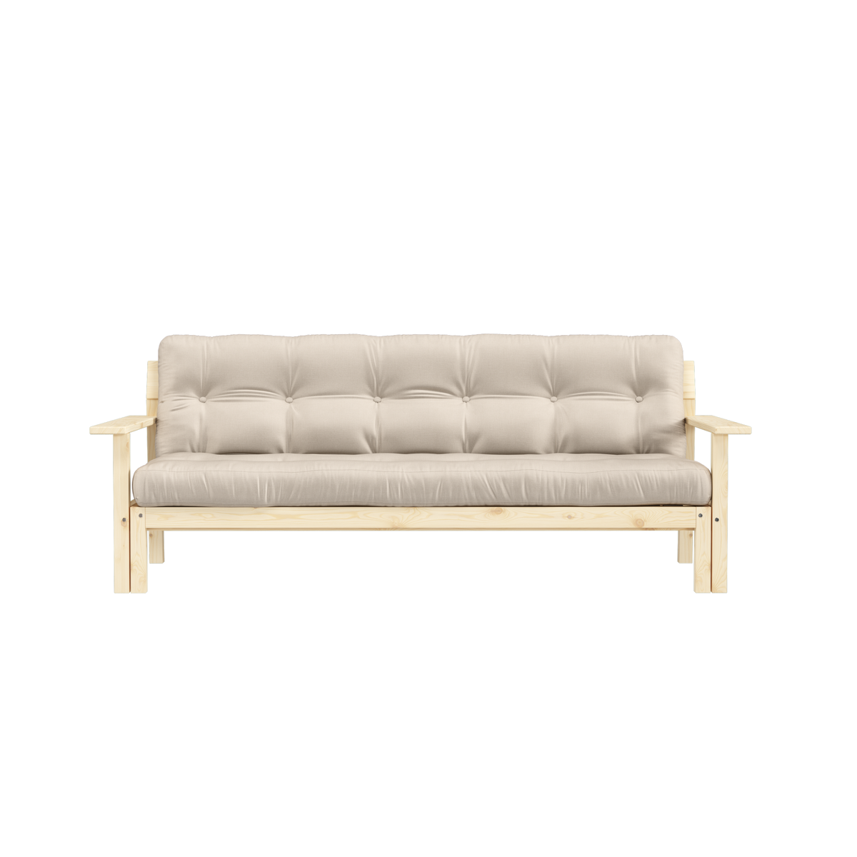 UNWIND CLEAR LACQUERED W. 5-LAYER MIXED MATTRESS BEIGE