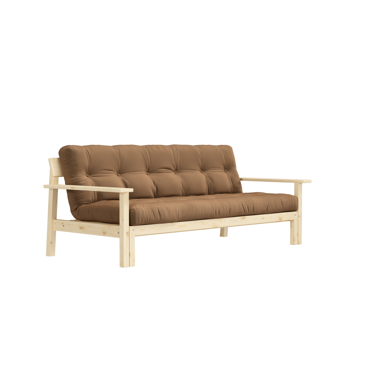 UNWIND CLEAR LACQUERED W. 5-LAYER MIXED MATTRESS MOCCA