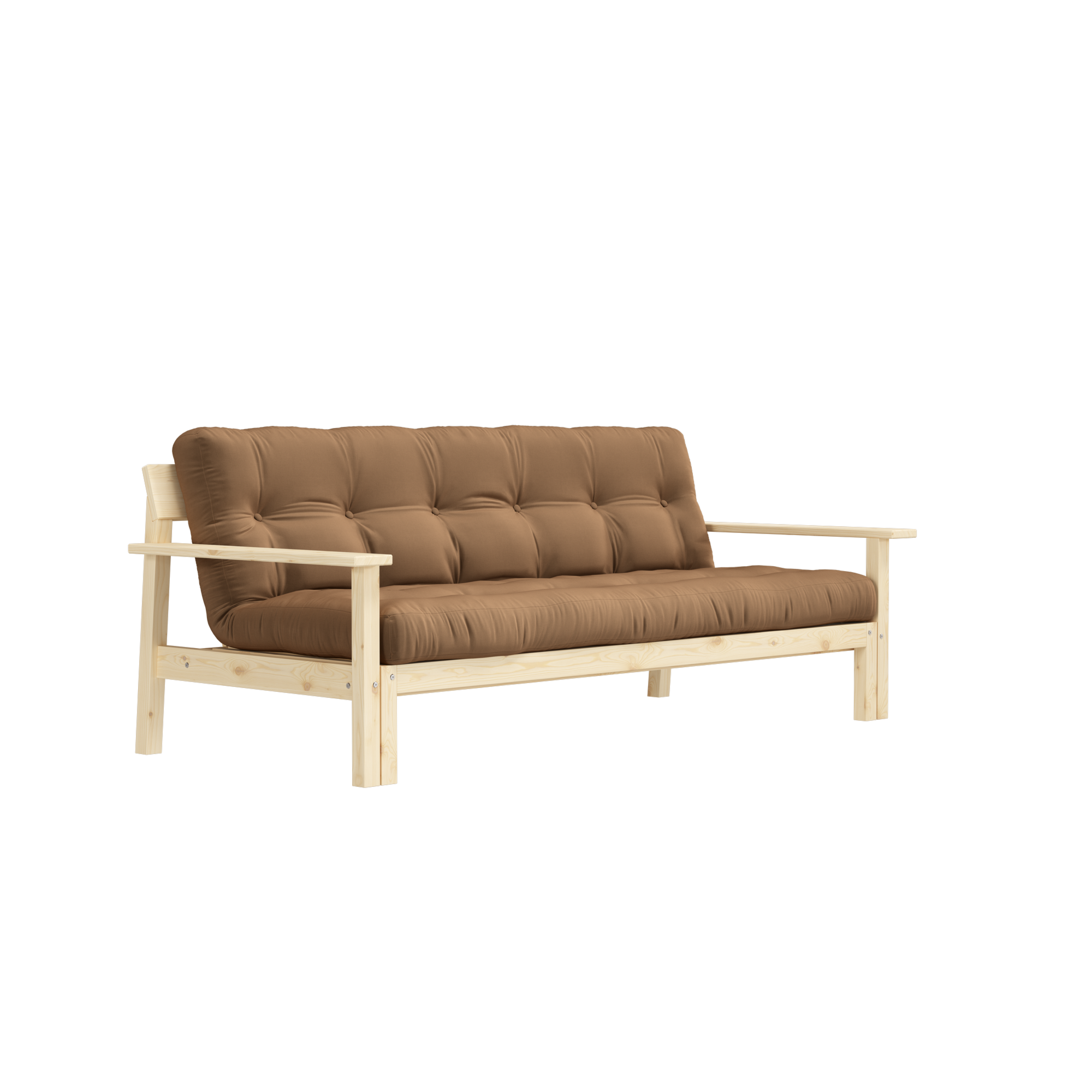 DÉTENDRE VERNIS CLAIR AVEC MATELAS MIXTE 5 COUCHES MAT MOCCA