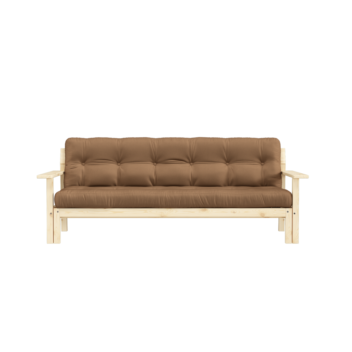 UNWIND CLEAR LACQUERED W. 5-LAYER MIXED MATTRESS MOCCA