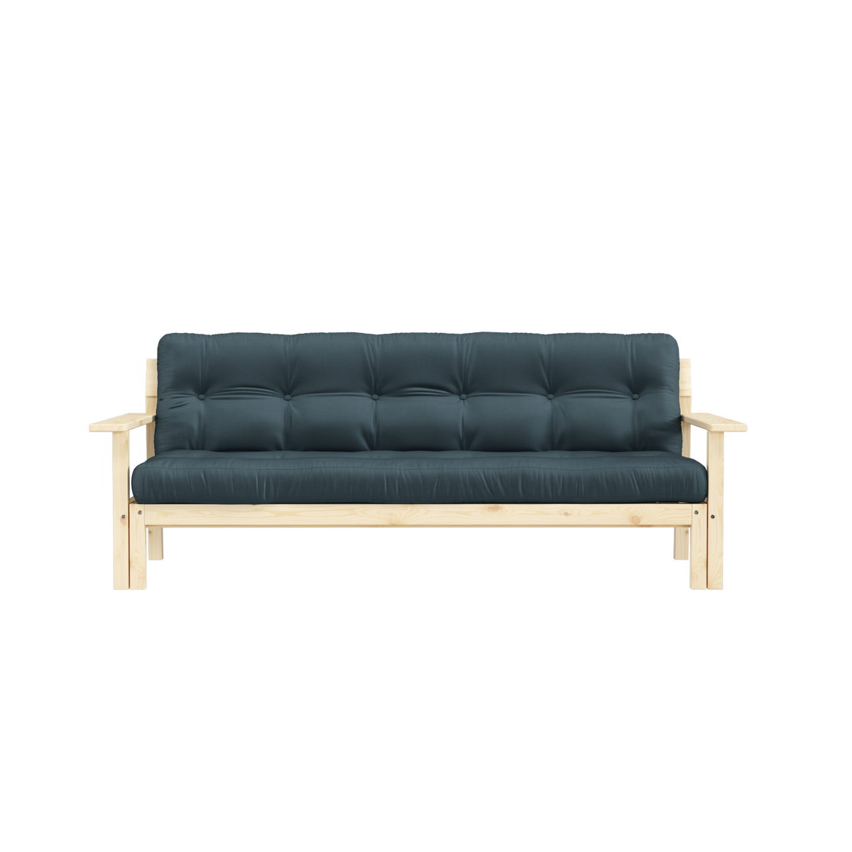 UNWIND CLEAR LACQUERED W. 5-LAYER MIXED MATTRESS PETROL BLUE
