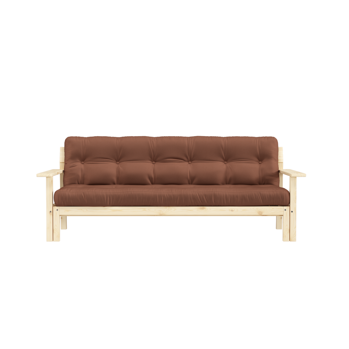 UNWIND CLEAR LACQUERED W. 5-LAYER MIXED MATTRESS CLAY BROWN