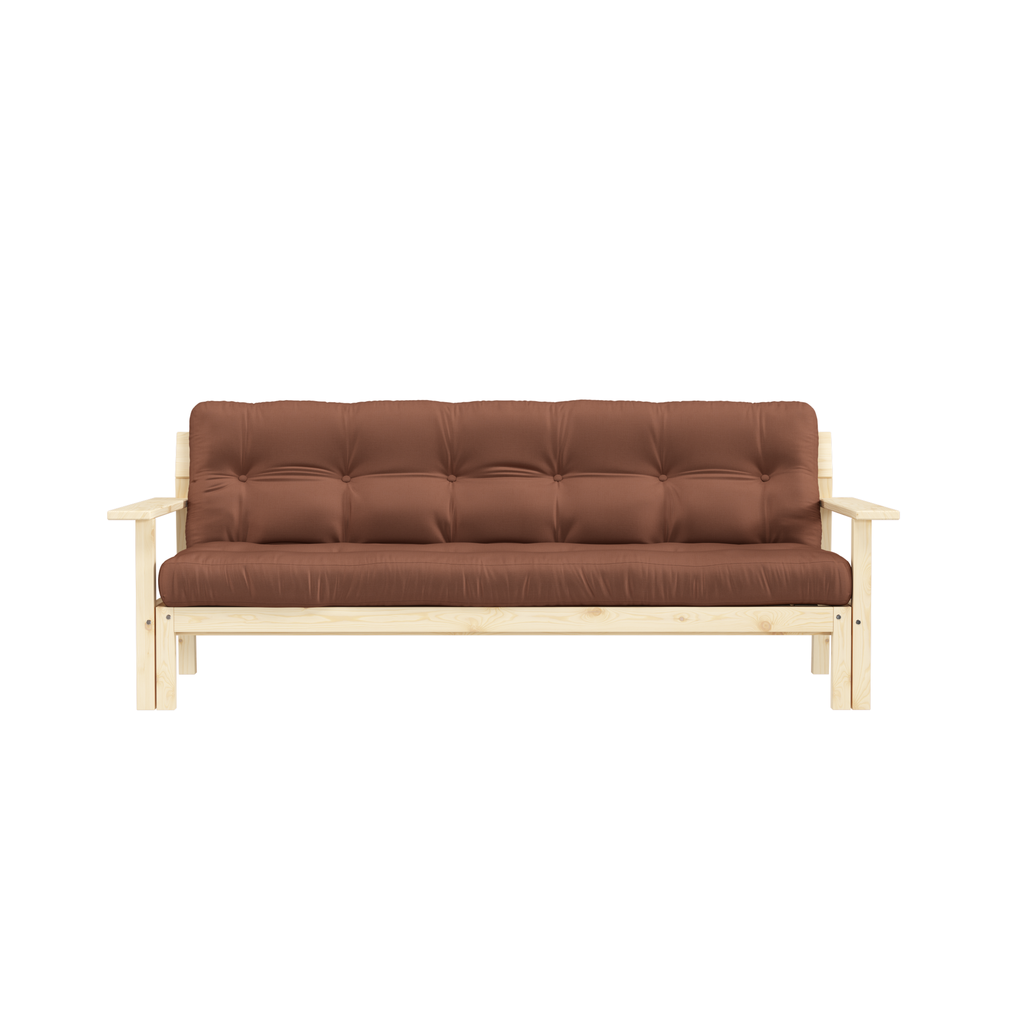 DÉCOUVRIR MATELAS MIXTE 5 COUCHES LAQUÉ CLAIR W. MARRON ARGILE