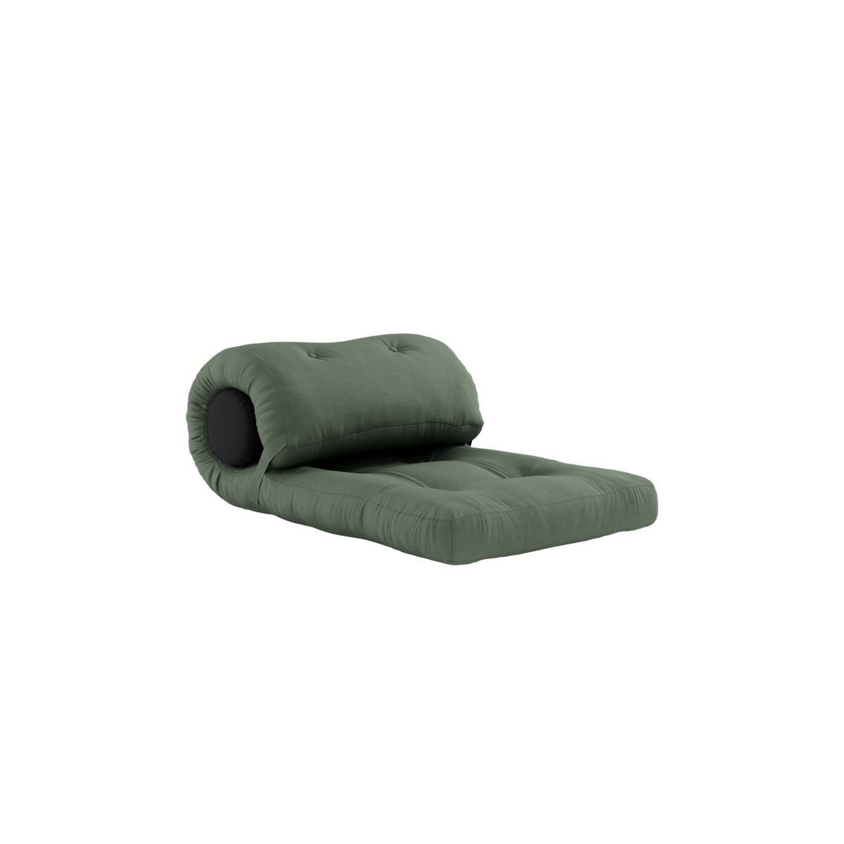 WRAP OLIVE GREEN W. 1 CUSHION DARK GREY