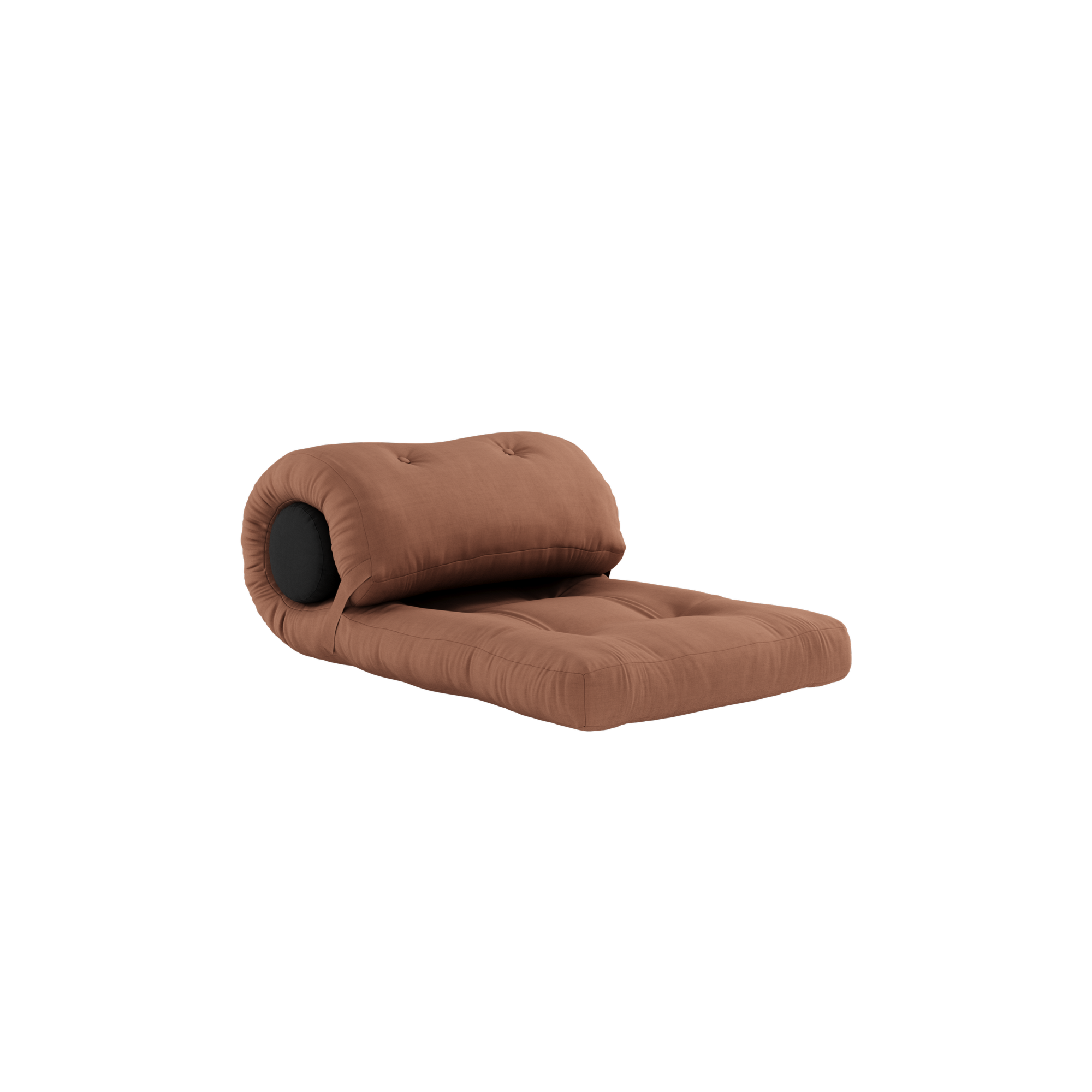 EMBALLER ARGILE BRUN AVEC 1 COUSSIN GRIS FONCÉ