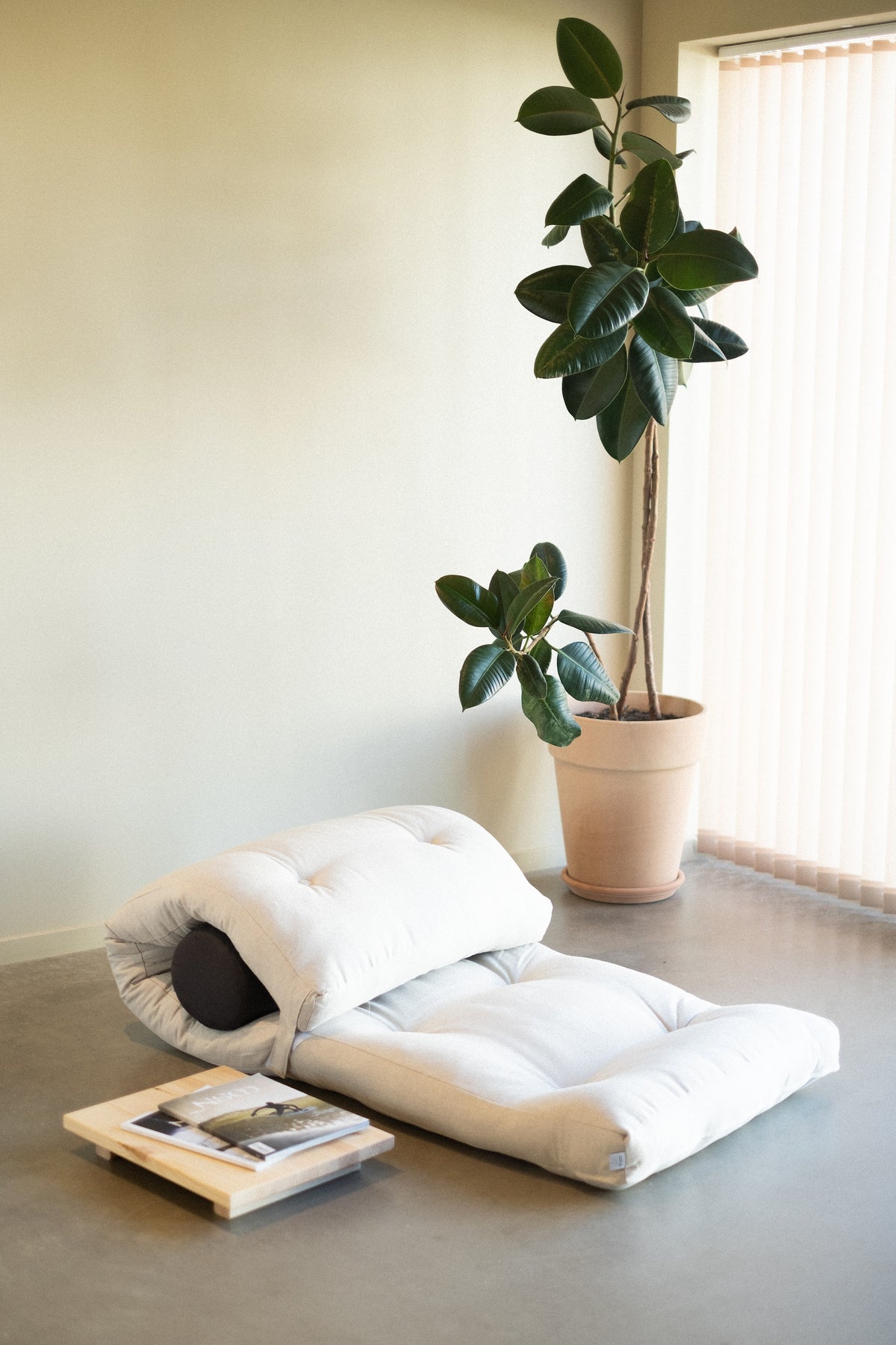 WRAP WHEAT BEIGE W. 1 CUSHION DARK GREY